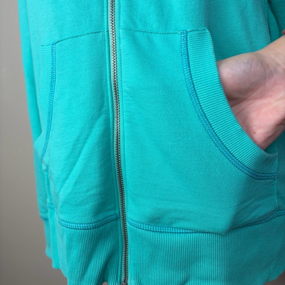 Columbia Sportswear Cotton Blend Teal Blue Zip-Up Hoodie Gorpcore Athleisure L - Picture 5 of 16